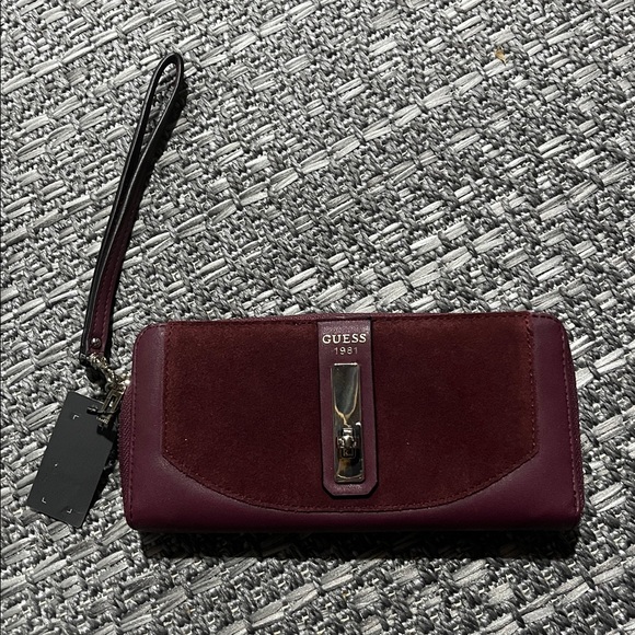 Guess | Faux-Suede And Leather Kingsley Clutch - Picture 2 of 15